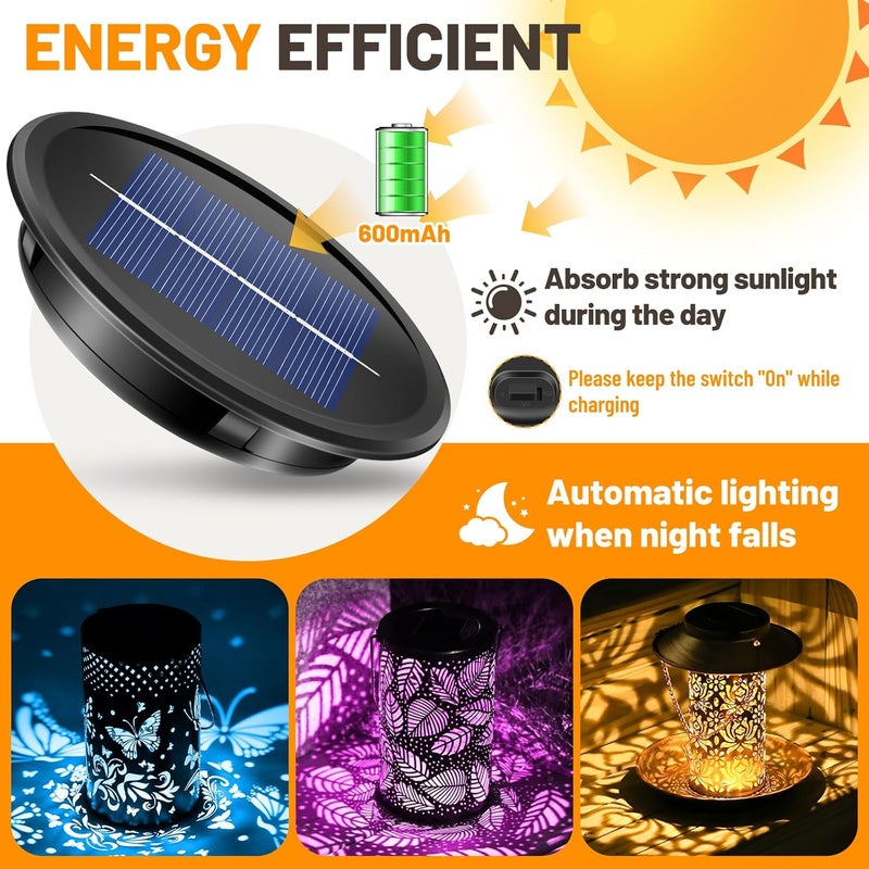 HELESIN Replacement Solar Light Parts 2 Mode 2 Pack Warmwhite and RGB Color-Changing ,Solar Lights Replacement Top, Inserts for Lanterns, Waterproof DIY Outdoor Garden Patio Decor 3.53inch - Image 3